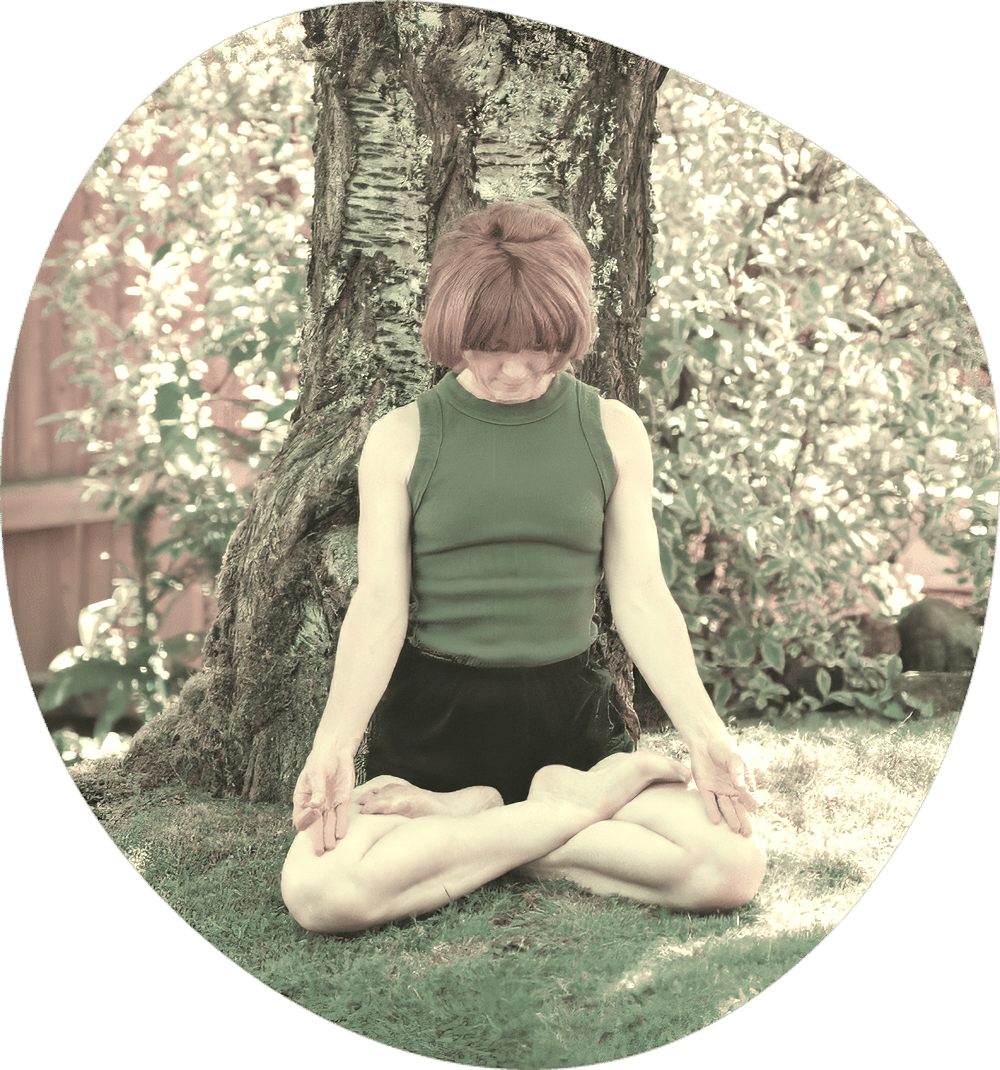 Close-up portrait of yoga teacher with a soft natural background